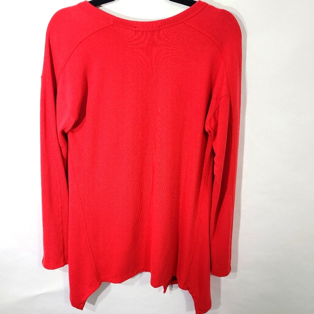 Karen Kane Sweater Women's Size Medium M Knit Red Top Shirt Tunic Pullover‎ - Picture 5 of 7